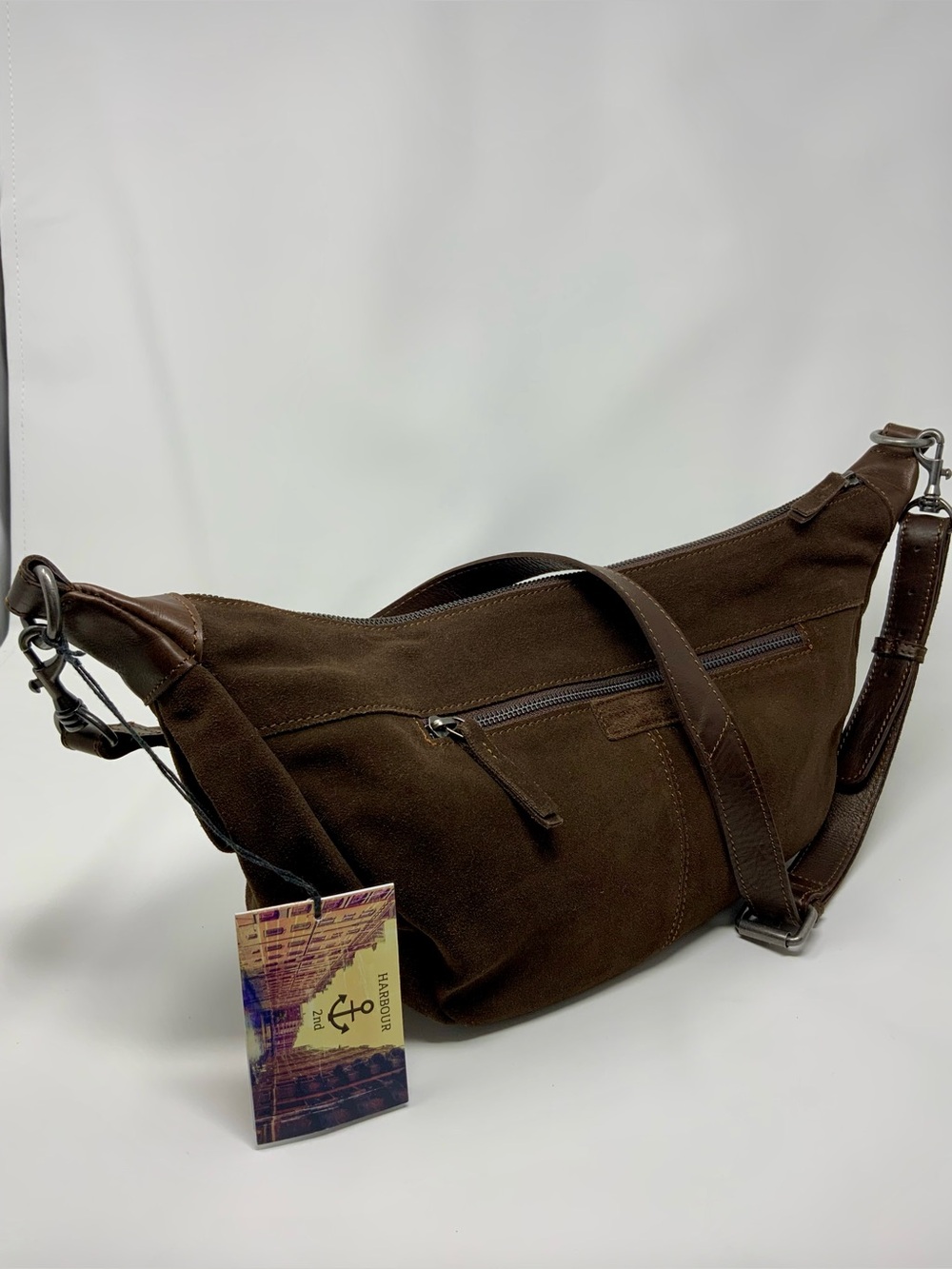 Harbour 2Nd NWT Leather Chocolate Brown Messenger Bag